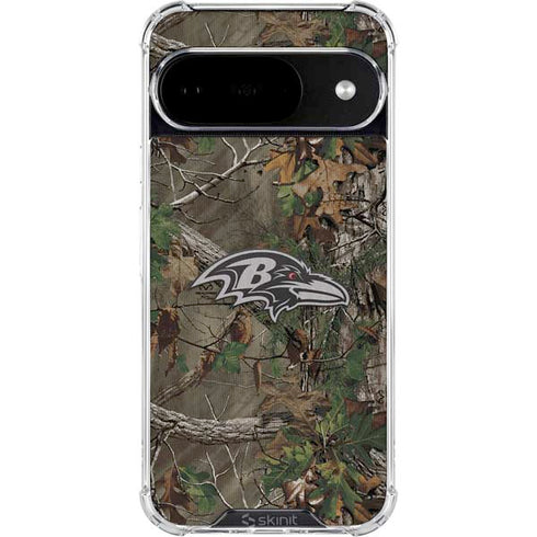 NFL Baltimore Ravens Realtree Xtra Green Camo Google Pixel 10 Clear Case